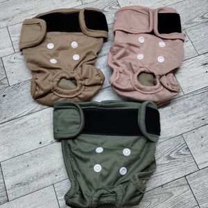 Grecle Washable Reusable Female Dog Diapers~ with Adjustable Straps Size Small